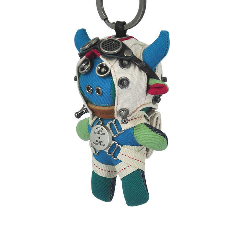 Cute Cow Retro Pilot's Little Pendant Keychain - Image 2