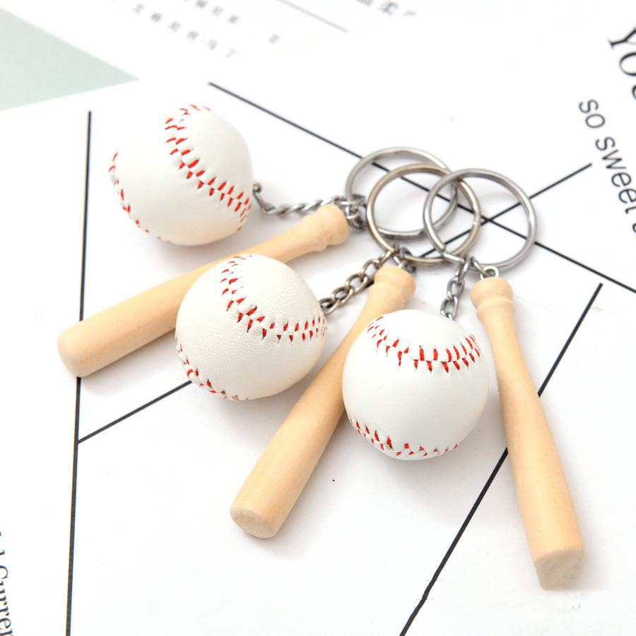 Simulation Baseball Bat Pendant Keychain