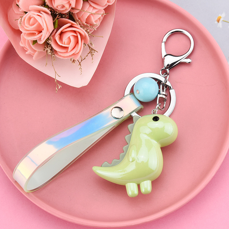 Cute Little Dinosaur Car Pendant Keychain - Image 2
