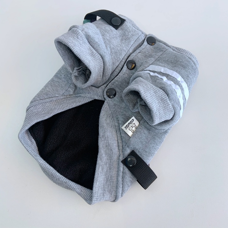 Dog Sleeved Pocket Cotton Coat Hoodie - Image 5