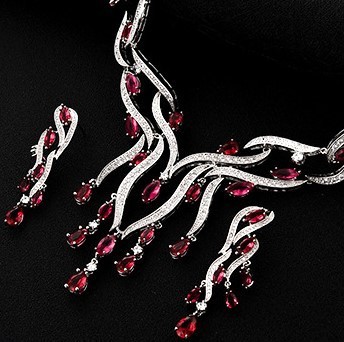 Crystal Zircon Tassel Pendant Set - Image 6
