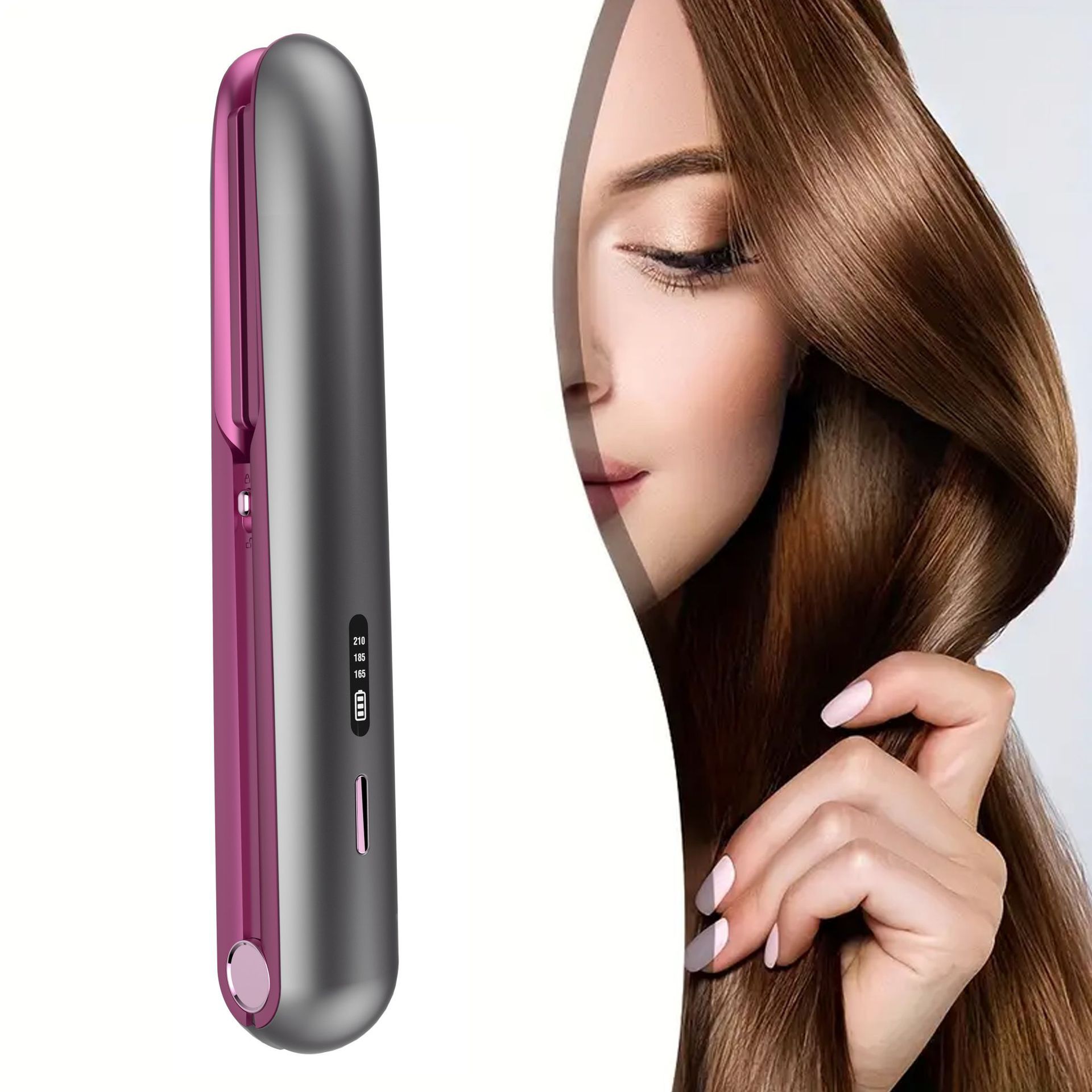 Wireless Charging Plywood Bangs Straightener For Curling - Image 3