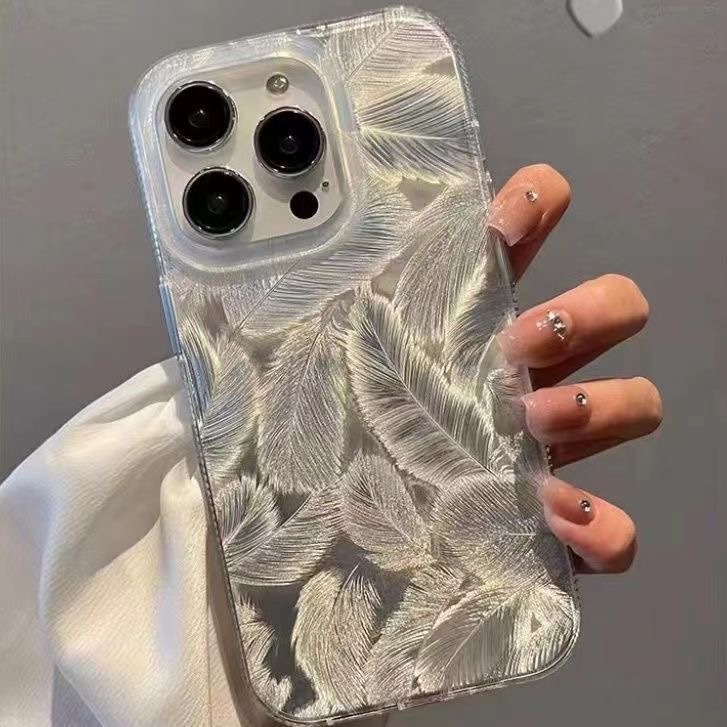 Feather Pattern Gradient Phone Case - Image 5