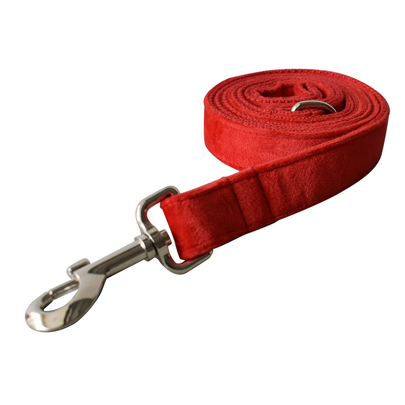 Red Velvet Double Layer Dog Collar - Image 8