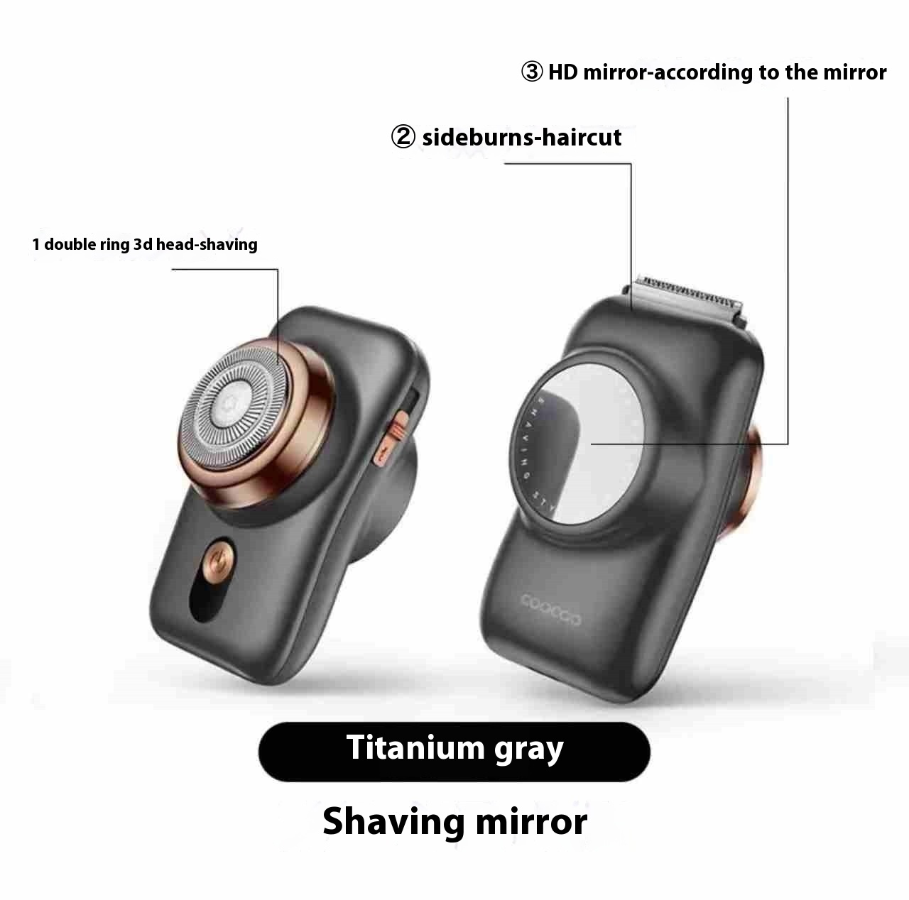 Portable Men's Mini Beard Shaver - Image 3