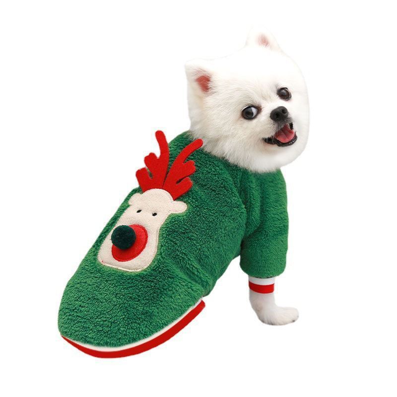 Pet Plus Velvet Christmas Print Sweater - Image 5