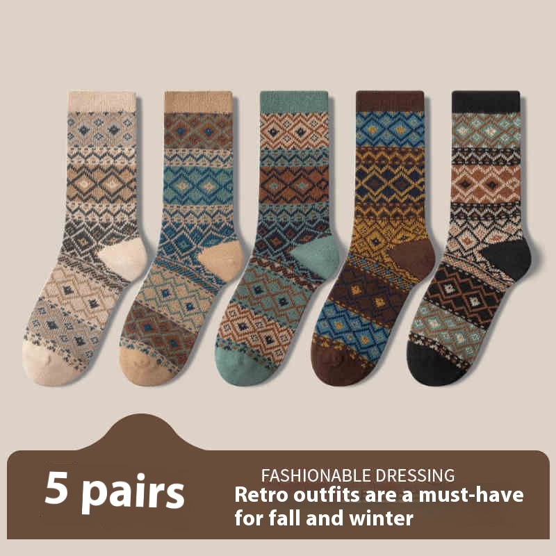 Retro Ethnic Socks For Women - Image 5