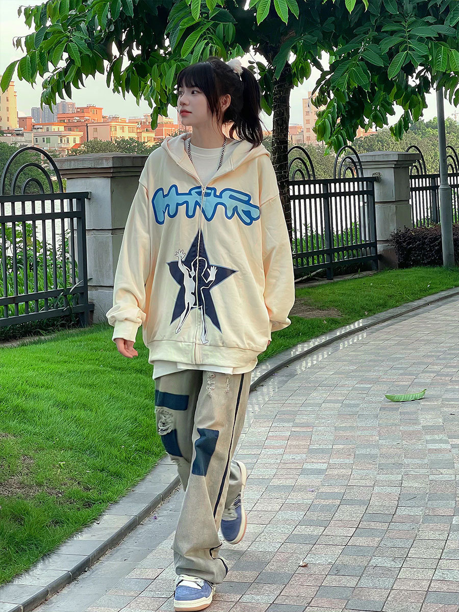 Women's Hooded Printed Cardigan - Image 7