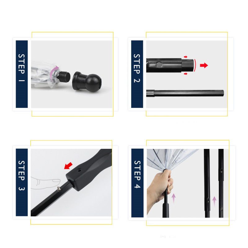 Dog's Transparent Umbrella with Traction Chain - Image 2