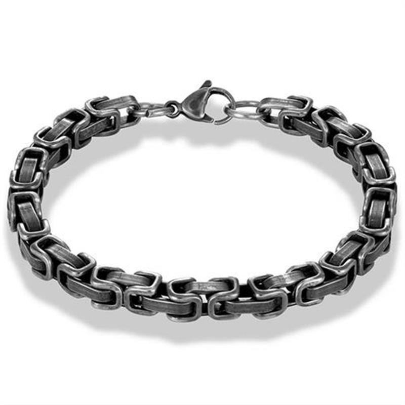 Stainless Steel Vintage Black Cuban Chain Bracelet - Image 6