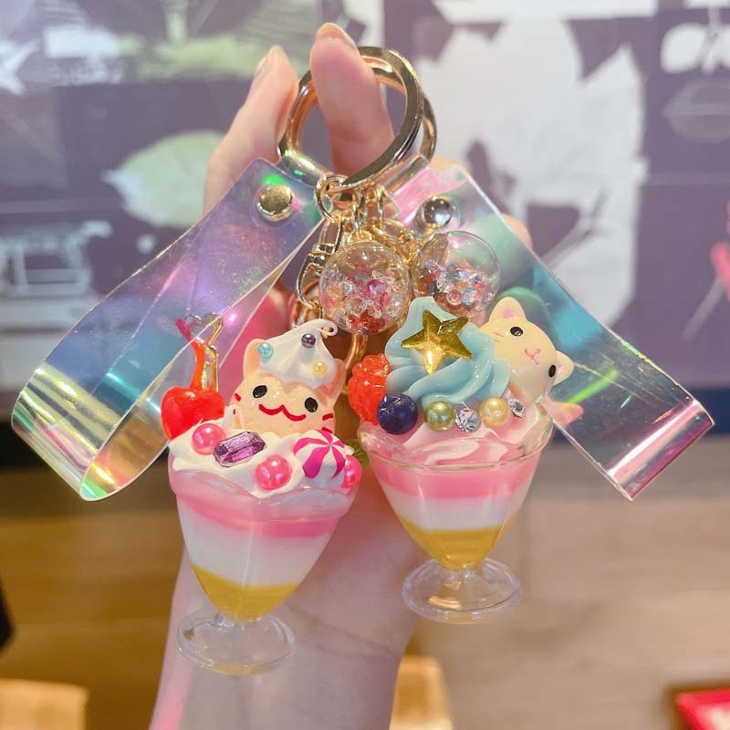 Creative Animal Ice Cream Keychain Pendant - Image 3