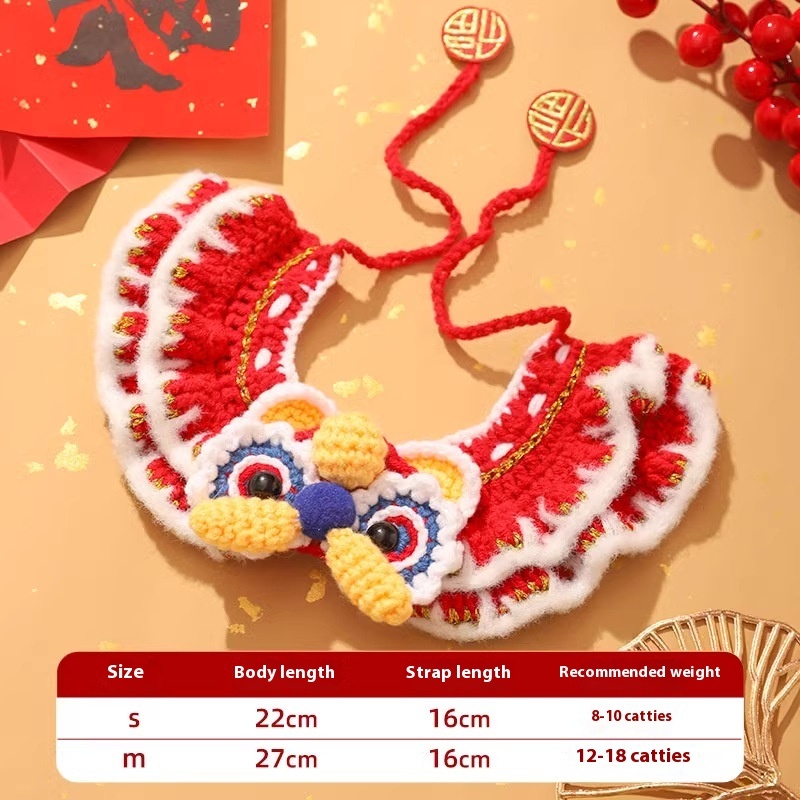 Pet Cat New Year Scarf Collar - Image 3