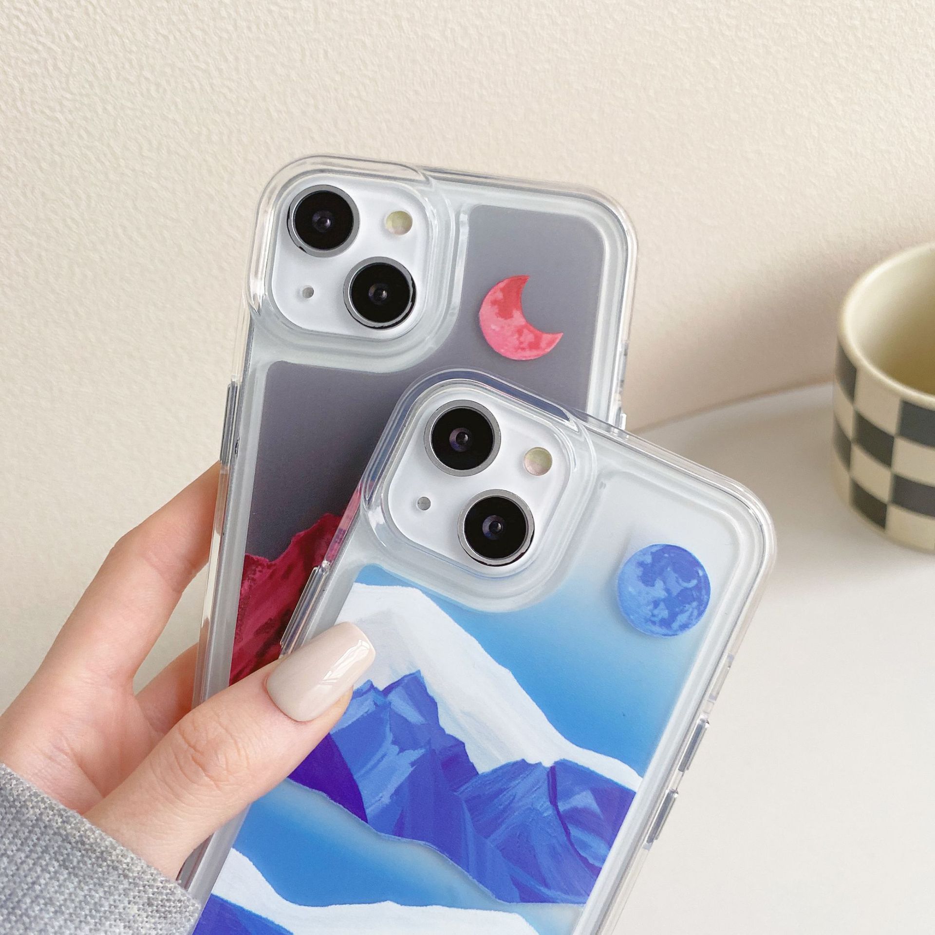 Silicone Transparent Cloud Moon Phone Case - Image 2