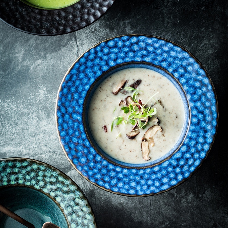 Japanese Style Thick Soup Deep Plates - Image 9