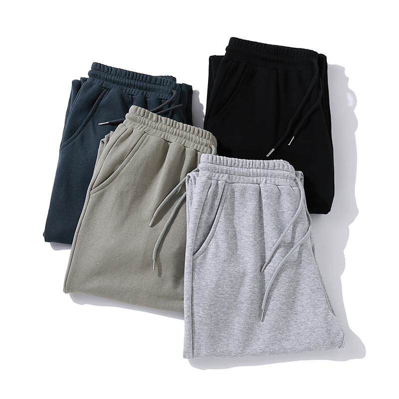 Solid Color Men's Knit Trousers With Small Feet - Image 5
