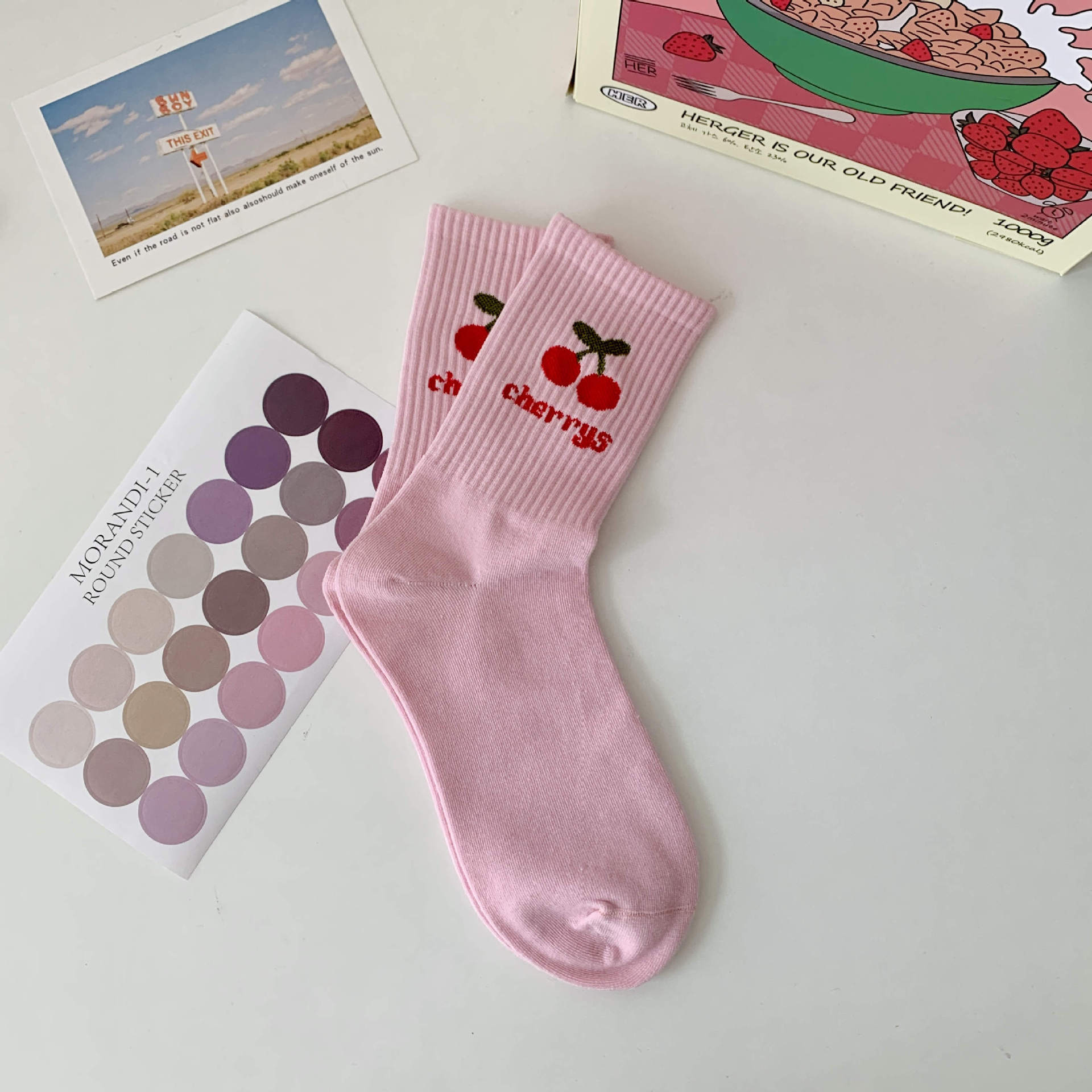Women Cute Sweet Harajuku Flower Socks - Image 5