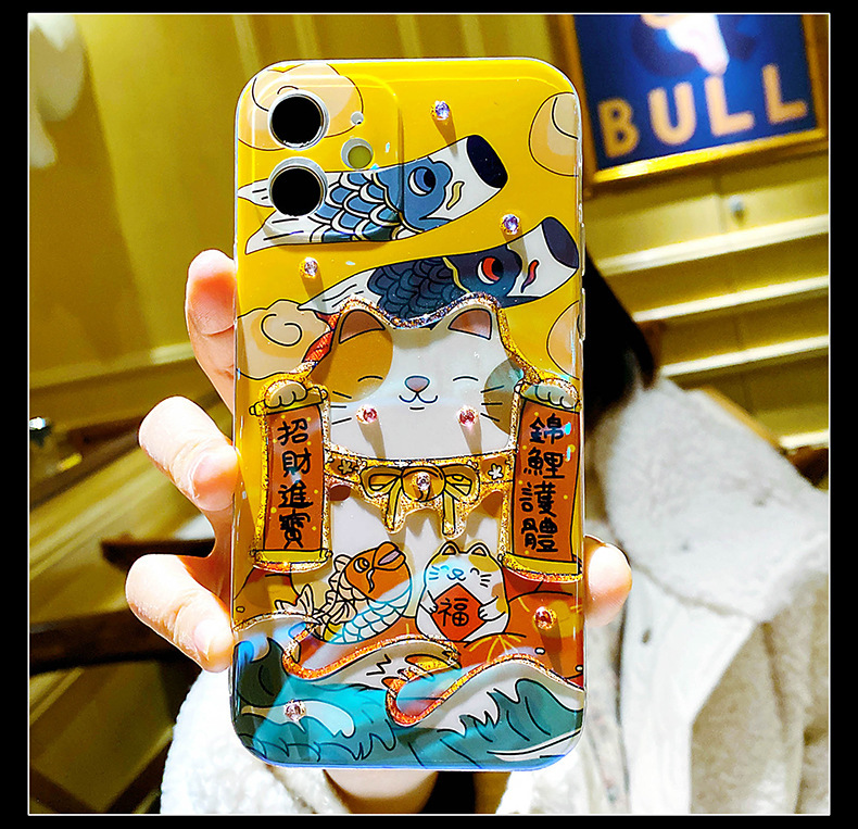 Zhaocai Cat Adhesive Mobile Phone Case - Image 4