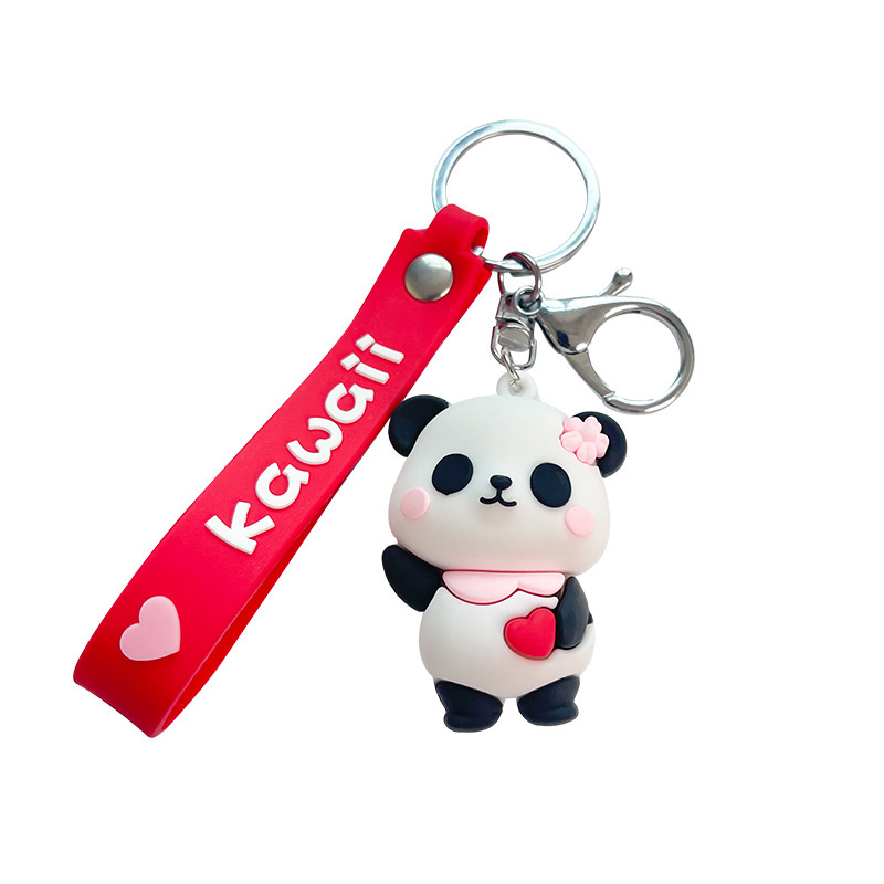 Cute Kawaii Panda Skating Keychain - Image 2
