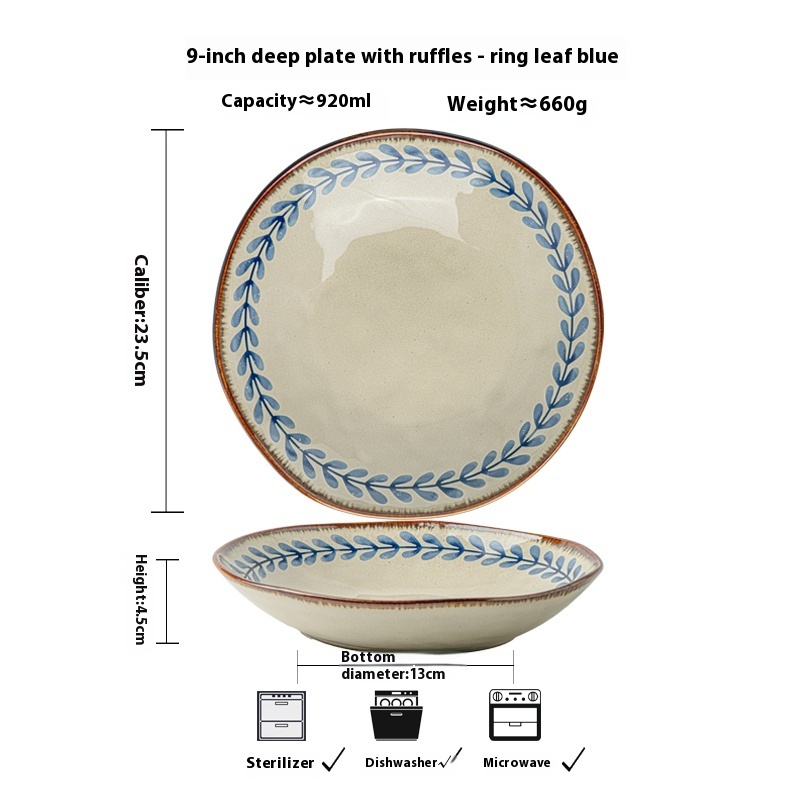 Ceramic 9-Inch Irregular Deep Plates - Image 5