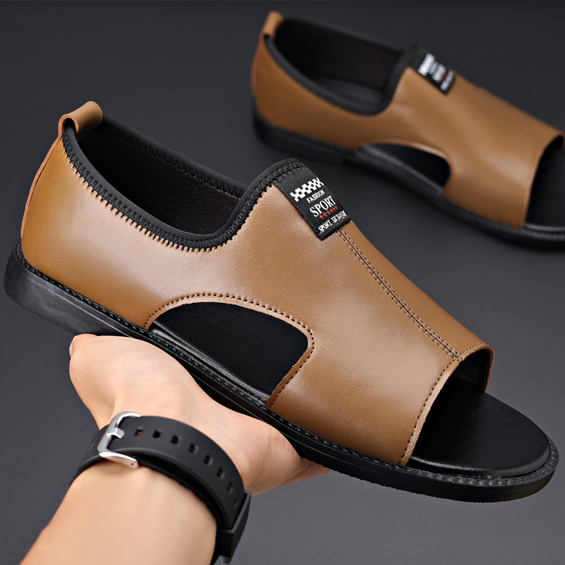 Soft Leather Non-slip Roman Casual Sandals - Image 6