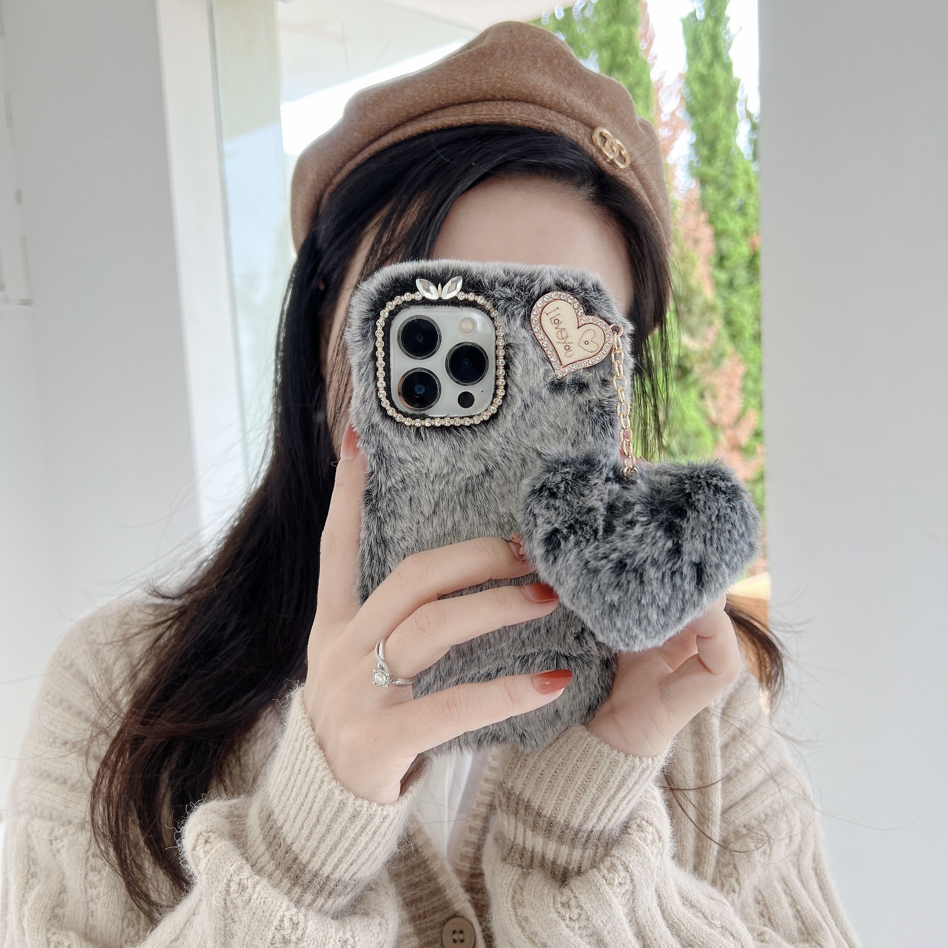 Winter Plush Mobile Phone Case - Image 3