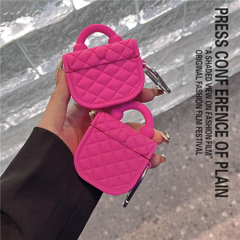 Simple Solid Barbie Bag Iron Earphone Case