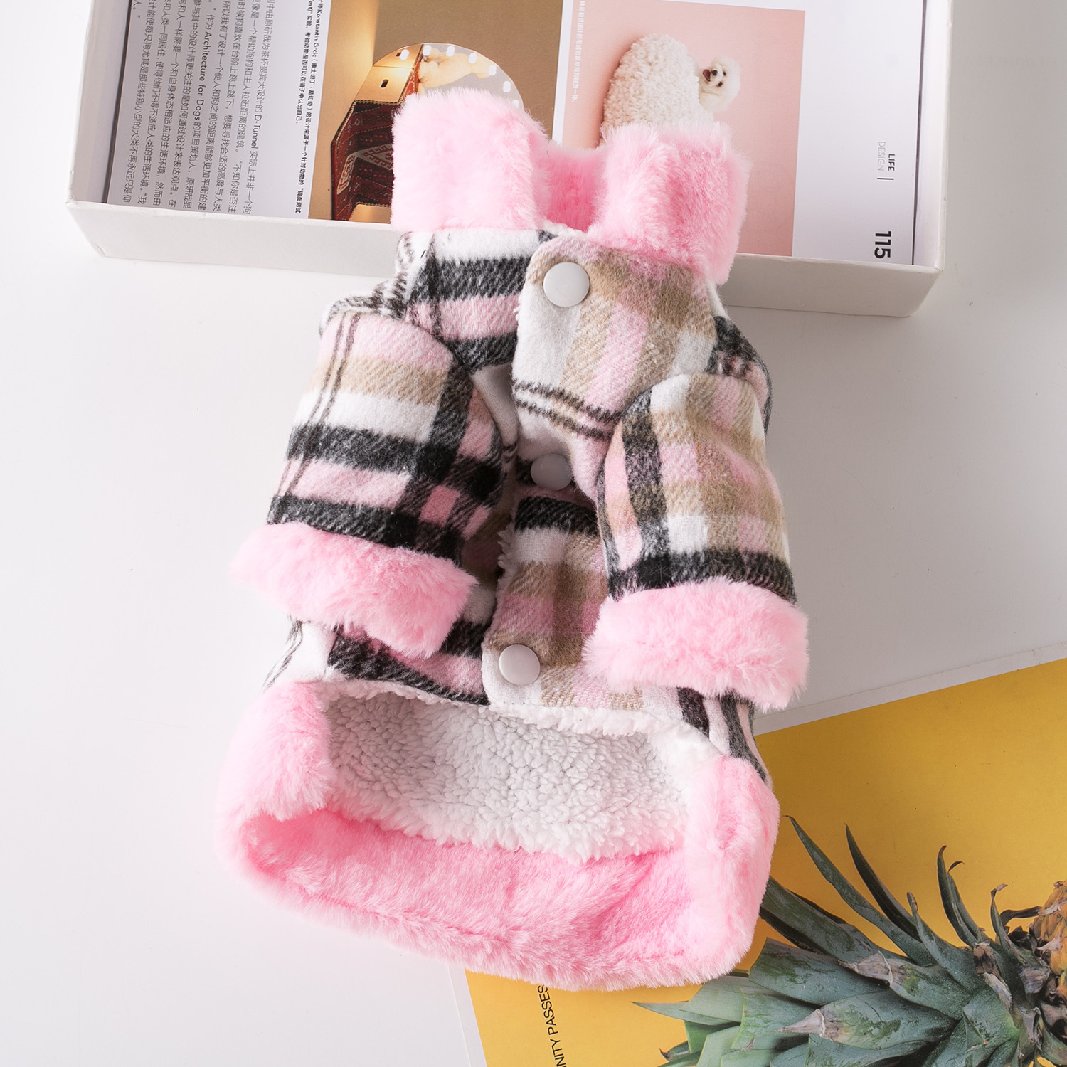 Pet Thickening Checkered Dog Suit - Image 4