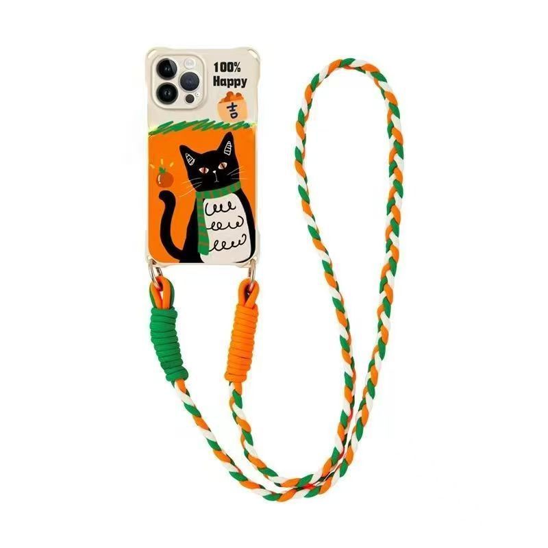 Scarf Cat Crossbody Lanyard Phone Case - Image 3