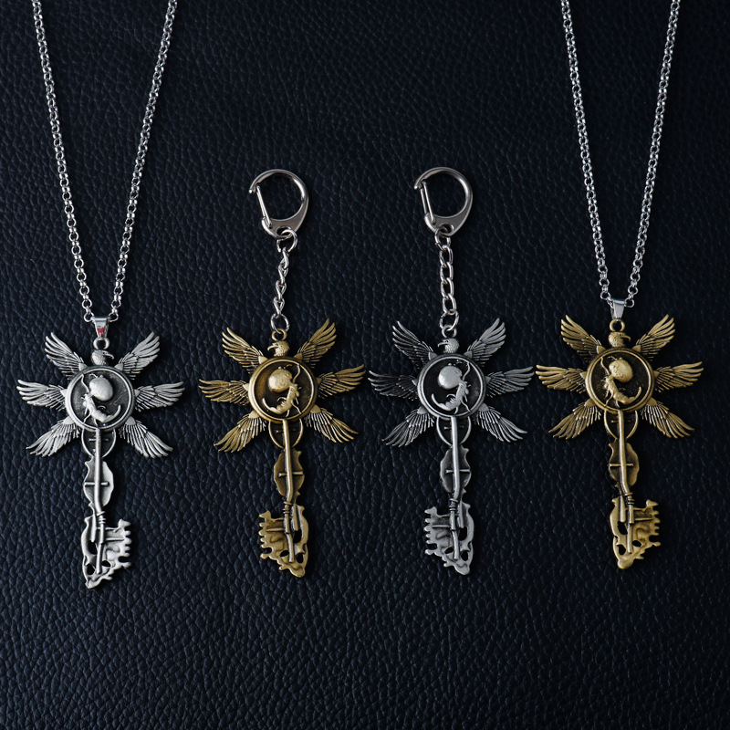 Fashion Simple Geometric Necklace Keychain