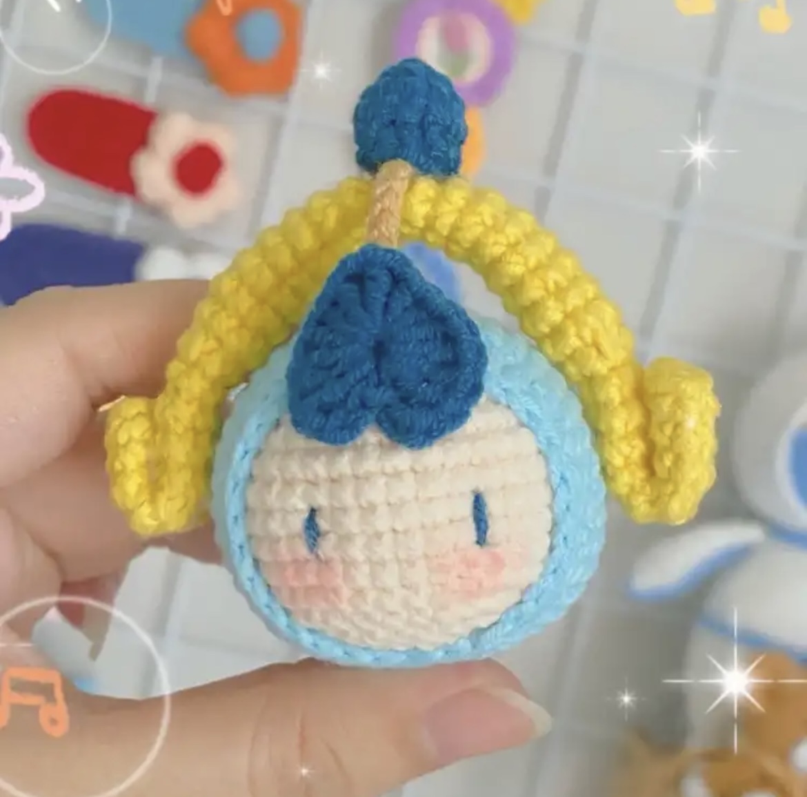Crocheted Pendant Knitted Doll Keychain - Image 3