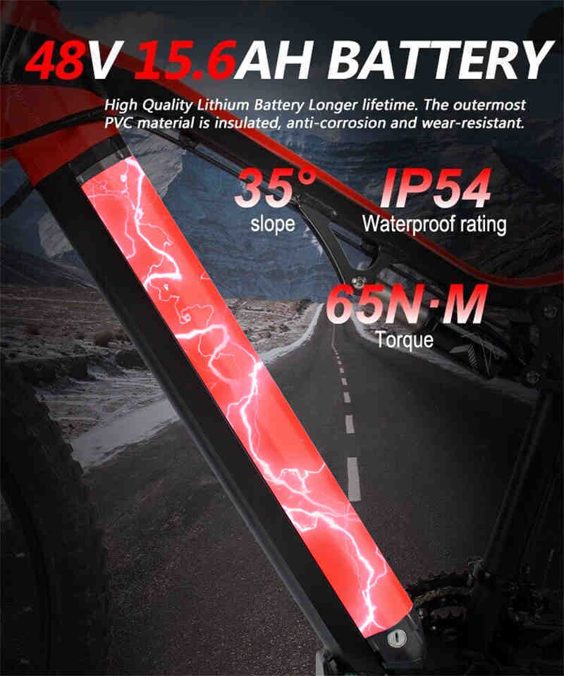 Red 500W Electric Ebike - Image 4