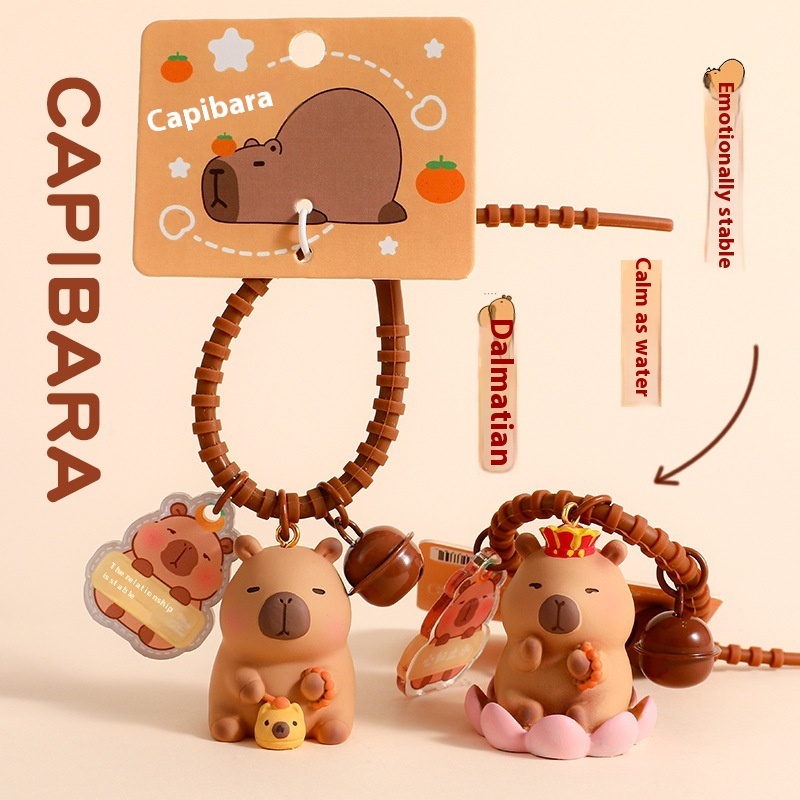 Couple Capybara Pendant Doll Keychain