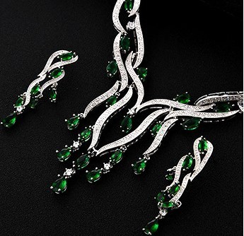 Crystal Zircon Tassel Pendant Set - Image 3