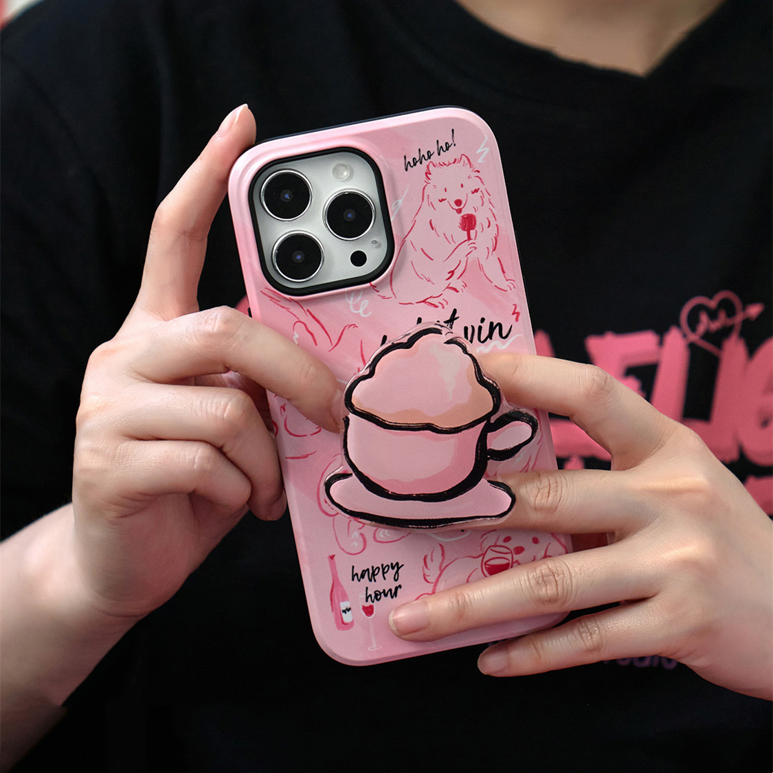 Fashion Cute Cat Print Phone Case - Image 3