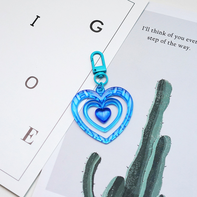 Cute Retro Love Acrylic Couple Keychain - Image 6
