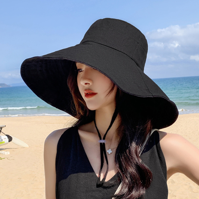 Solid Color Big Brim Fisherman's Hat