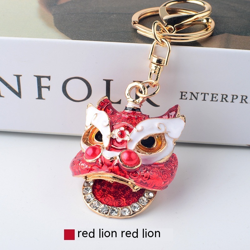 Lion Keychain With Diamond Pendant - Image 6