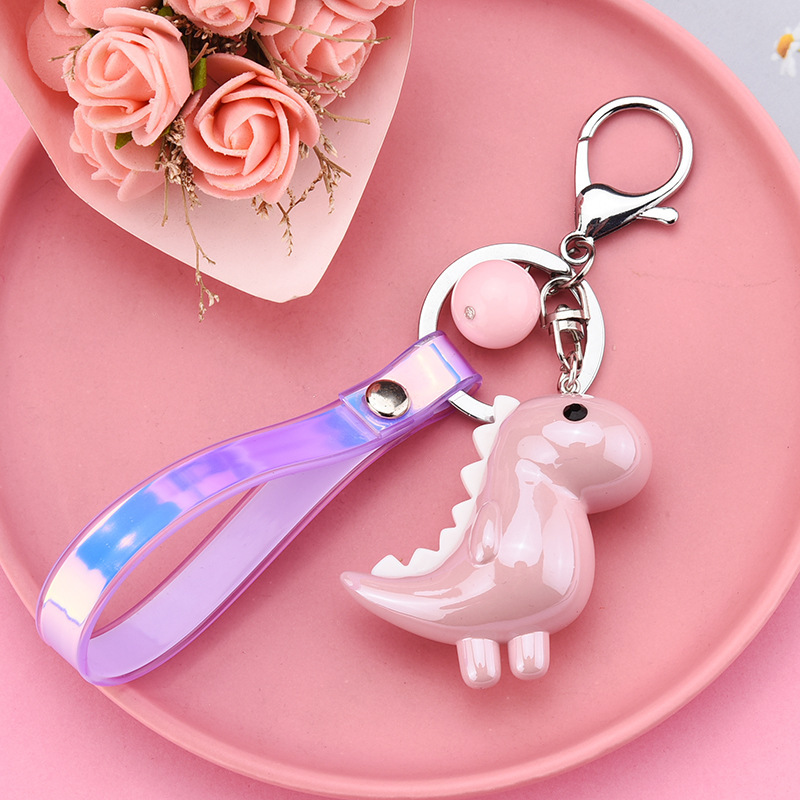 Cute Little Dinosaur Car Pendant Keychain - Image 4